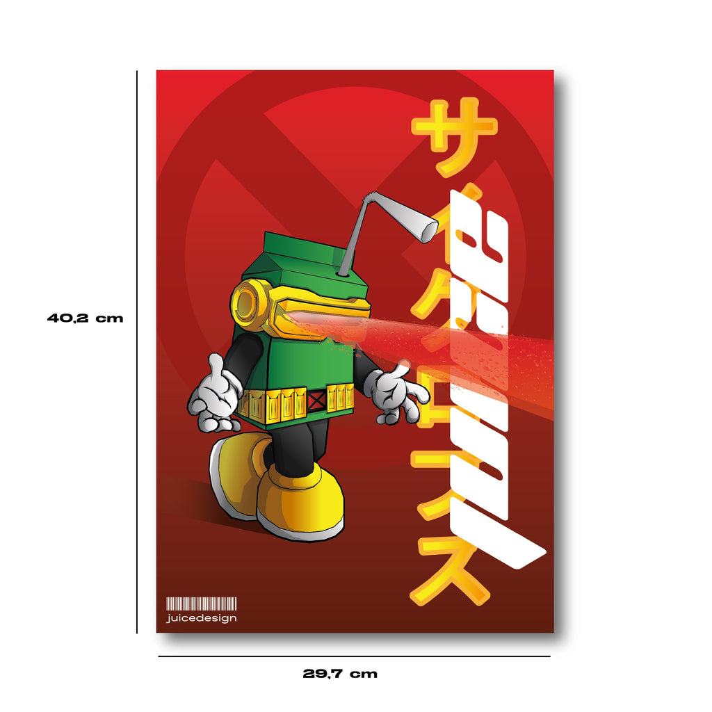 Poster Cyclop X-Men Juice version japonaise comics street art A3 print limité Juicy Store